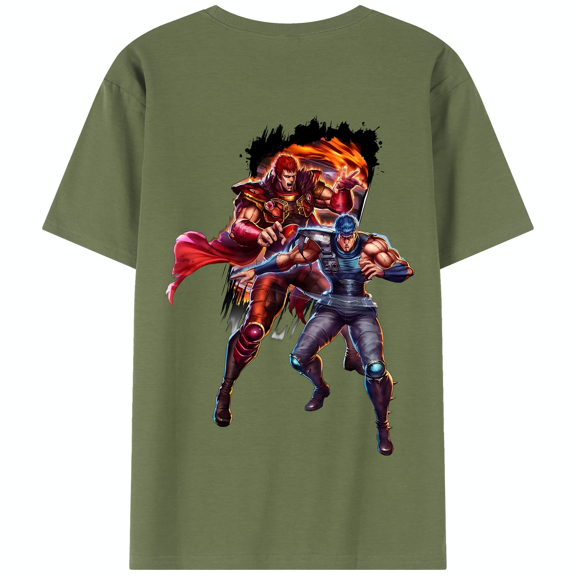 （画像用） 北斗の拳 Fist of the North Star 綿100％半袖Tシャツ（背面プリント）